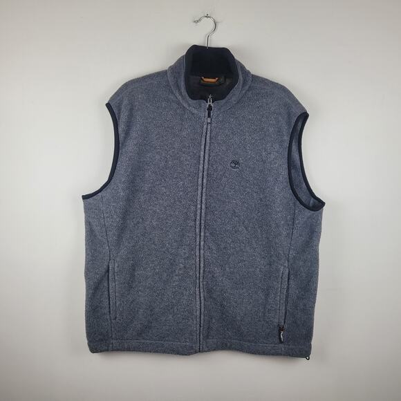 Timberland Mens XL Vest Gray Fleece Polartec Full Zip Outdoor Jacket VGUC - Picture 1 of 5